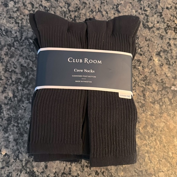 Club room men’s black crew socks 12 pair NWT 10-13 - Picture 2 of 4
